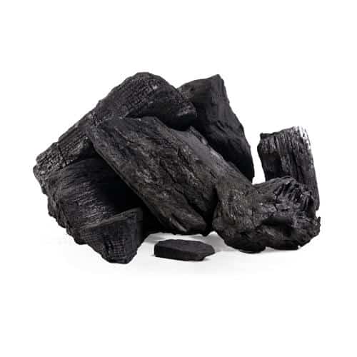 Chunks of rockwood lump charcoal
