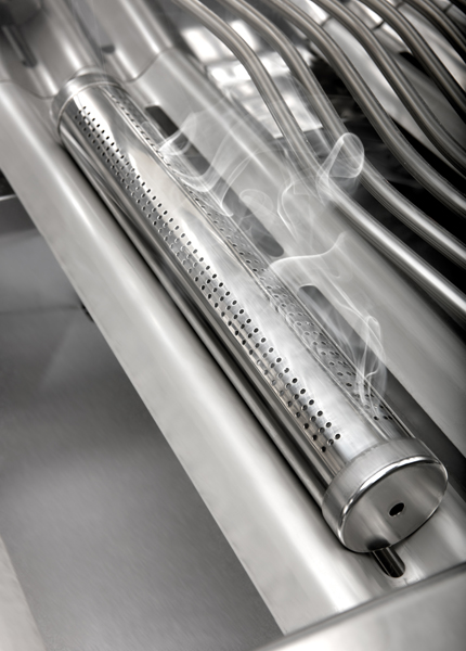 Napoleon Pro Stainless Steel Smoker Tube In Use